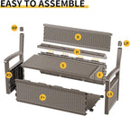EasyUp 80 Gallon Outdoor Storage Bench Lockable Deck Box Outdoor Storage Box Waterproof for Patio,Garden,and Porch – Perfect for Storing Garden Tools and Cushions(Gray) - Image 3