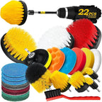Holikme 22Pack Drill Brush Attachments Set, Scrub Pads & Sponge, Buffing Pads by Holikme