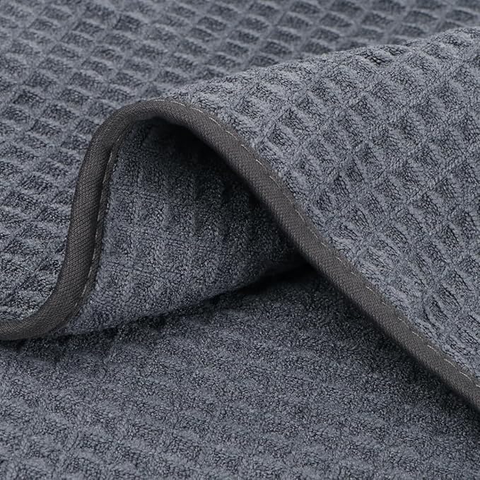 HOMEXCEL 4 Pack Microfiber Gym Towels Grey Fitness Towels Ultra Soft, Highly - Image 2