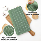 Homaxy 100% Cotton Terry Kitchen Dish Cloths, Ultra Soft and Absorbent Dish - Image 2