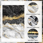 Boyiee Set of 6 Marble Kitchen Towels Gold Black Marble Tea Dish Towels 24 x 16 - Image 6