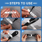 42 Pcs Silicone Cable Ties Reusable Cord Organizer Adjustable Data Cable Wraps - Image 4
