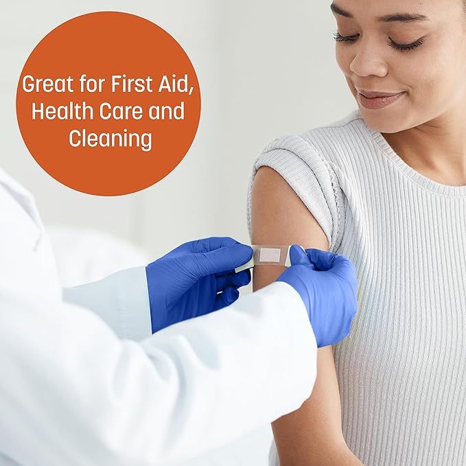 Caring Nitrile Exam Gloves, Powder-Free, Disposable Gloves - Image 6