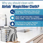 Airlab Streak Free Miracle Cleaning Cloth Easy Clean Pack of 8-12" x 16" - Image 2