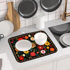 Boho Floral Dish Drying Mat 16x18 Inch Colorful Flower Dishes Dry Mats - Image 6
