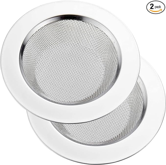 LASSHSWA 2 PCS Kitchen Sink Strainer Stainless Steel, Kitchen Sink Drain by LASSHSWA