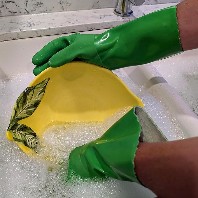 Star Kitchen & Home True Blues Ultimate Green Household Cleaning Gloves - Image 4