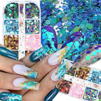 Chameleon Glitter Nail Art Sequins, Holographic 3D Laser Gradient Nail Glitter by VezocimManicureArt