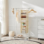 MAX Houser 6 Tier Shelf Hanging Closet Organizer, Cloth Hanging Shelf - Image 2