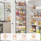 MIAOLI Over the Door Pantry Organizers and Storage, 8-Tier Spice Rack, Home & - Image 4