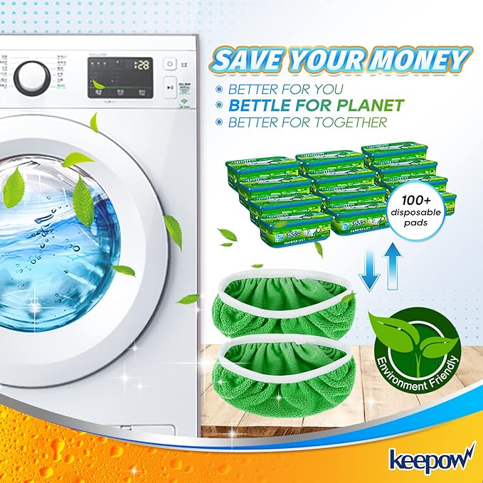 KEEPOW Reusable Mop Pads Compatible - Image 3
