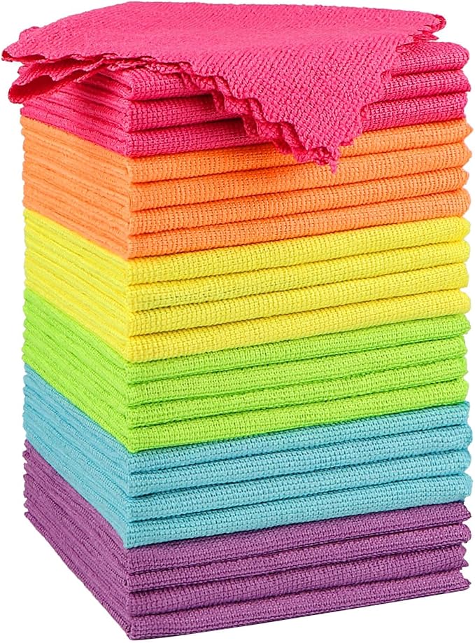 Orighty Microfiber Cleaning Cloth, 24 Pack Highly Absorbent Cleaning Rags by AllRightinOrighty