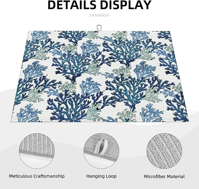 Coastal Dish Drying Mat 18x24 Inches - Image 6