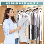 Clear Garment Bag for Hanging Clothes 10” Gusseted, 40&60” Suit Bags for Open - Image 4