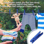Bivethoi 2.9 Inch Clothes Pins, Strong Grip Close Pins Birchwood Clips - Image 5