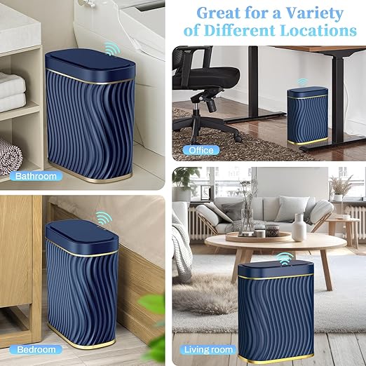Bathroom Small Trash Can with Automatic Touchless Lid, 2.6 Gallon Smart Garbage - Image 6