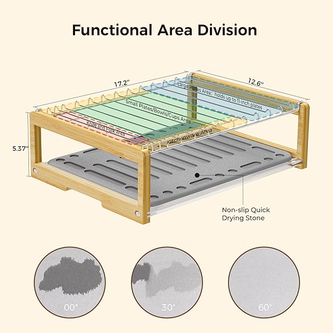 Wealone Stone Dish Drying Mat - Image 2