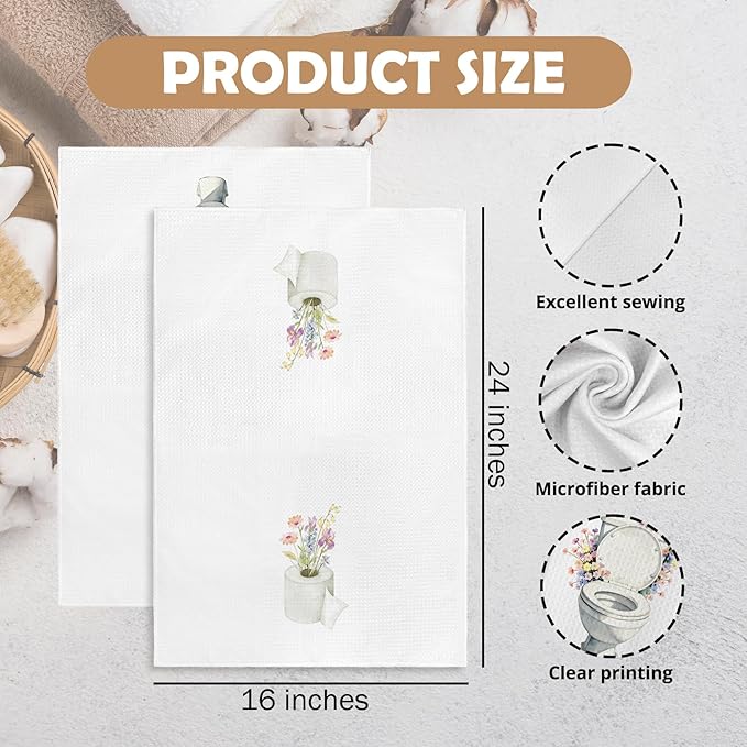 Wildflower Toilet Paper Roll Hand Towels - Image 7