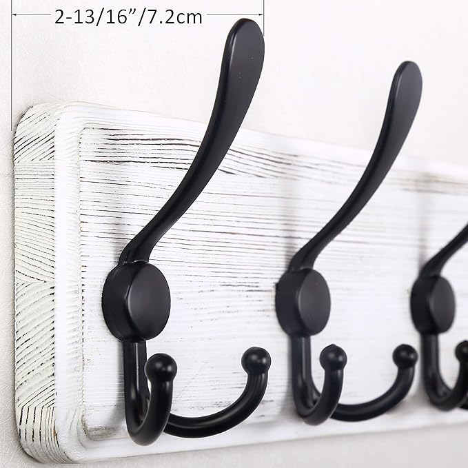 WEBI Coat Rack Wall Mount, Wood Coat Hooks Wall Mounted Coat Hanger, Wall Hook - Image 6