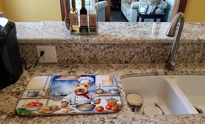 Caroline's Treasures DAC6281DDM Lakeland Terrier The Chef Dish Drying Mat - Image 2