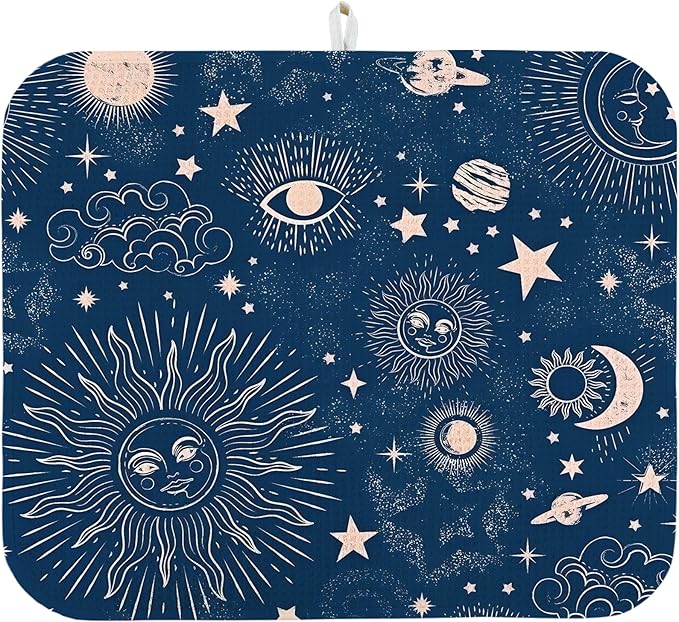 Dish Drying Mat for Kitchen Counter 18x24 Inch, Super Absorbent Dish Drainer Mat by Unknown