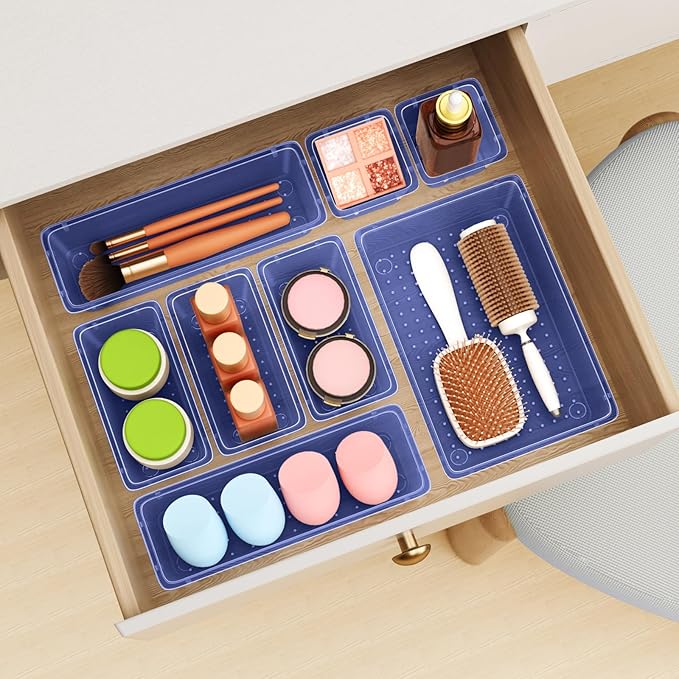 12 PCS Drawer Organizer Set, 4 Sizes Tool Storage Trays - Image 7
