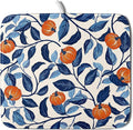 Autumn Pumpkin Dish Drying Mat for Kitchen Counter 16x18 Inch Blue and Orange by Kawani