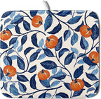 Autumn Pumpkin Dish Drying Mat for Kitchen Counter 16x18 Inch Blue and Orange by Kawani