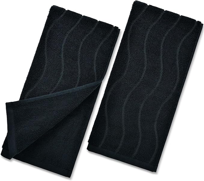 Hand Towels with Wavy Jacquard by Jacquotha