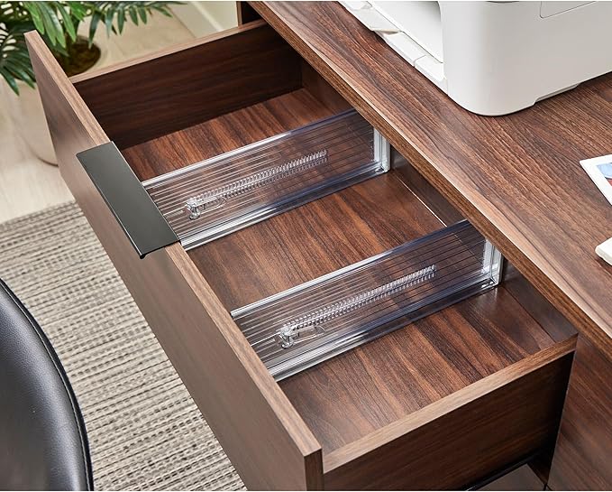 iDesign Plastic Adjustable Deep Kitchen or Dresser Drawers-Set of 8-Clear - Image 7