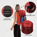 Laundry Bag with Shoulder Straps and Mesh Pocket Laundry Backpack Large - Image 3