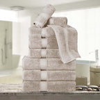 Superior Egyptian Cotton Pile 9 Piece Towel Set, Includes 3 Bath, 3 Hand by SUPERIOR