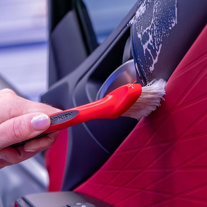 Mothers Car Detailing Brush for Stain and Hair Removal on Vinyl and Leather - Image 2