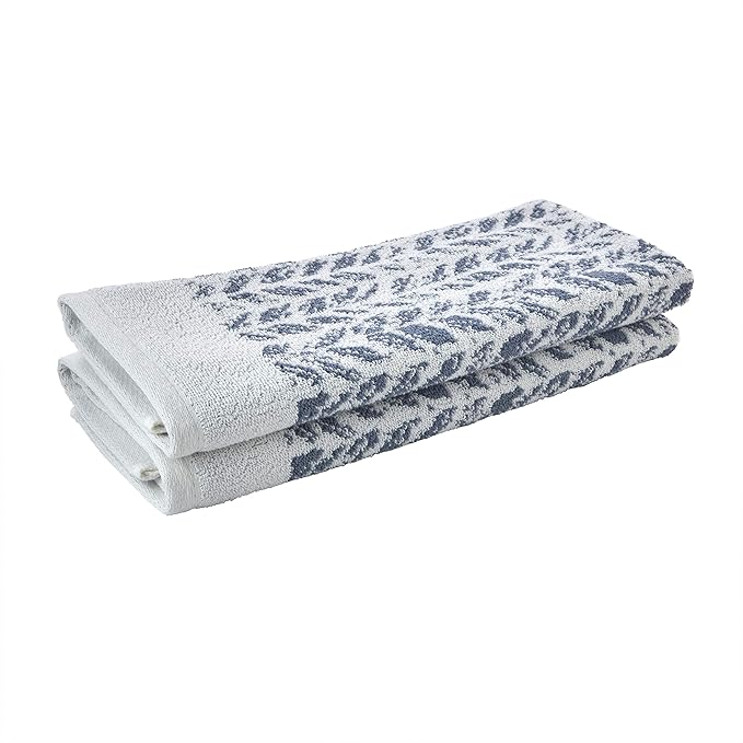 SKL Home Distressed Leaves 100% Turkish Cotton Premium 2-Piece Hand Towel Set - Image 4