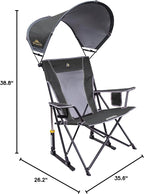 GCI Outdoor Sunshade Rocker Outdoor Rocking Chair with Canopy - Image 3