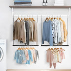 STORAGE MANIAC Hanging Closet Rod, Adjustable Width and Height Closet Hanging - Image 7