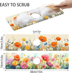 Bimkole 2 PCS Faucet Absorbent Mat, Kitchen Faucet Sink Splash Guard Wraparound - Image 2