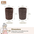 GRANNY SAYS Small Wicker Trash Can, 2 Gallon Bathroom Waste Basket, Small - Image 7