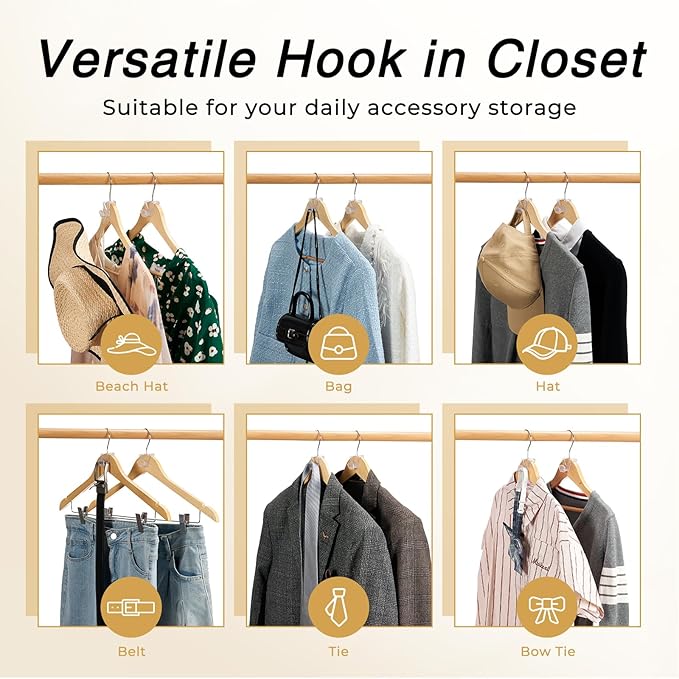 HOUSE DAY Space Saving Hangers 20 Pack, Heavy Duty Hangers Space Saver - Image 3
