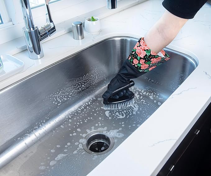 Glam Gloves, Latex Cleaning Gloves, Extra Long Gloves - Image 5