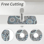 Kitchen Sink Splash Guard，Bohemian flowers Faucet Mat Sink Gadgets-Super - Image 5