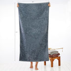 SKL Home CloudSoft Cotton Luxury 4 Pc Bath Towel Set, Smoke Blue - Image 5
