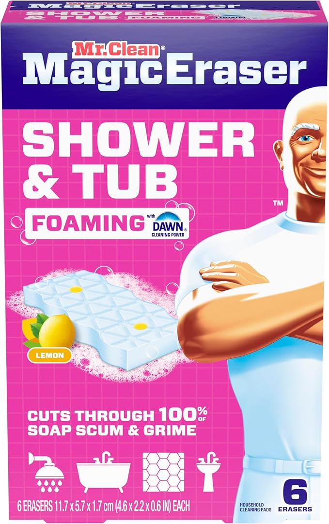 Mr. Clean Magic Eraser Sponge, Tub Cleaner, Soap Scum Remover, Bathroom - Image 15