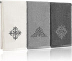 3 Pcs Decorative Gray Hand Towels by Unknown