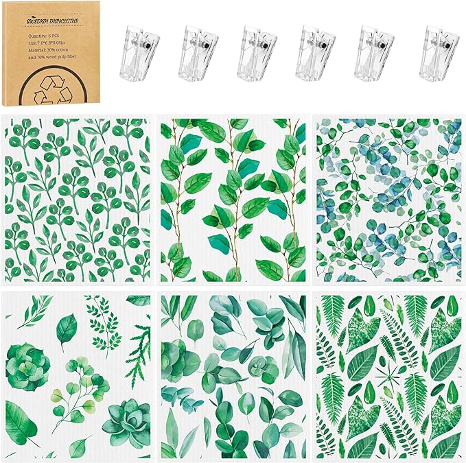 6 Pack St.Patricks Day Swedish Dishcloths by Needbrock