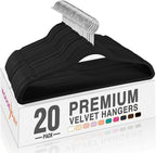 HOUSE DAY Premium Velvet Hangers, Non-Slip Thin Flocked Felt Hangers, Sturdy by HOUSEDAY