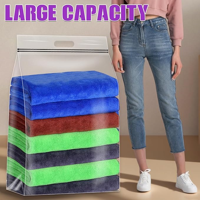 25 Gallon Extra Large Storage Bags 35”x 24”Resealable Clear Bags - Image 3
