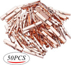 Jdesun 50 Pieces Photo Clips, Mini Plastic Picture Paper Clip Clothespins Peg - Image 2