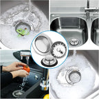 Mudder 3 Pcs Kitchen Sink Drain Strainer and Stopper Stainless Steel Garbage - Image 7