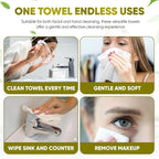 Disposable Face Towels – 50 XL 10” x 12” Biodegradable Dry Wipes - Image 4